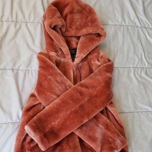 Amber red faux fur Forever 21 jacket